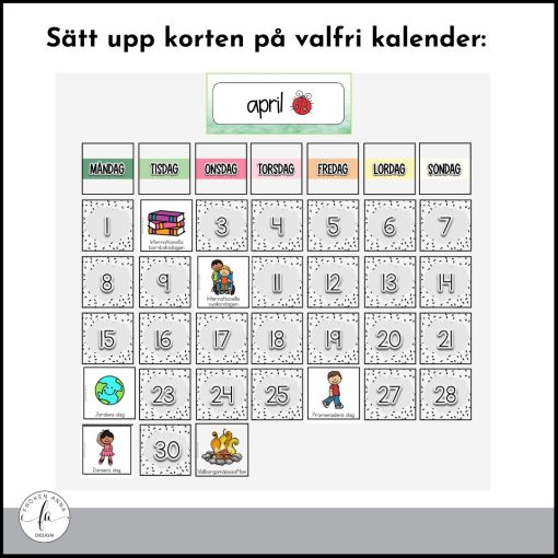 Högtider och temadagar - Bildstöd till kalender