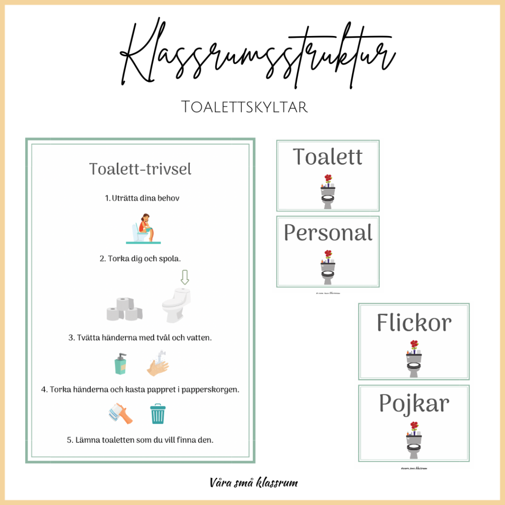 Klassrumsstruktur – Toalettskyltar