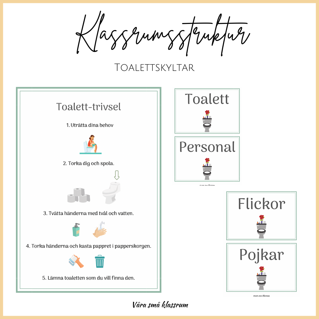 Klassrumsstruktur - Toalettskyltar