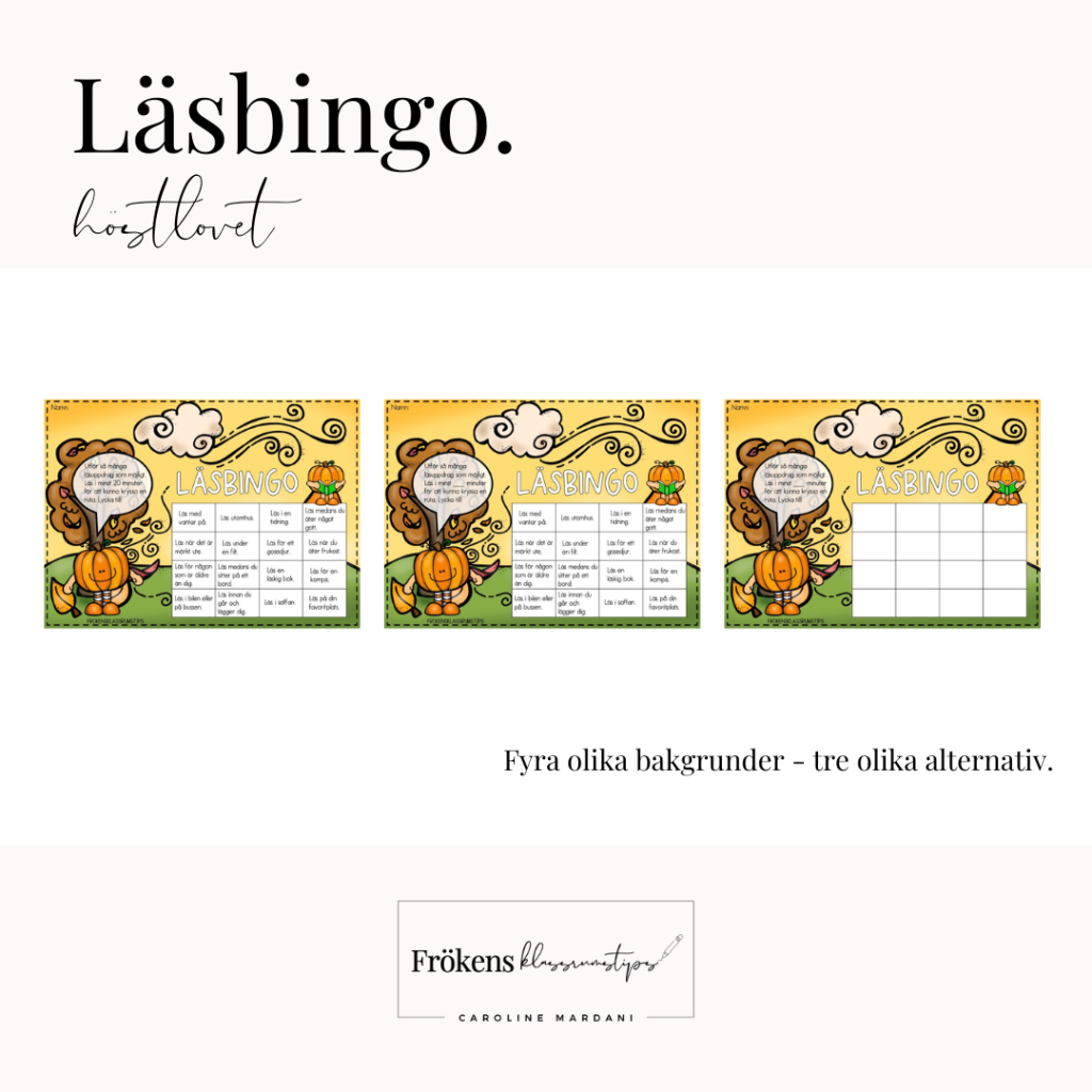 Läsbingo höstlovet