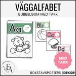 Väggalfabet med TAKK tecken som stöd - bild 1