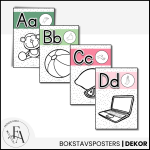 Väggalfabet med TAKK tecken som stöd - bild 2