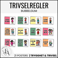 Trivselregler / Klassregler (tema bubbelgum)