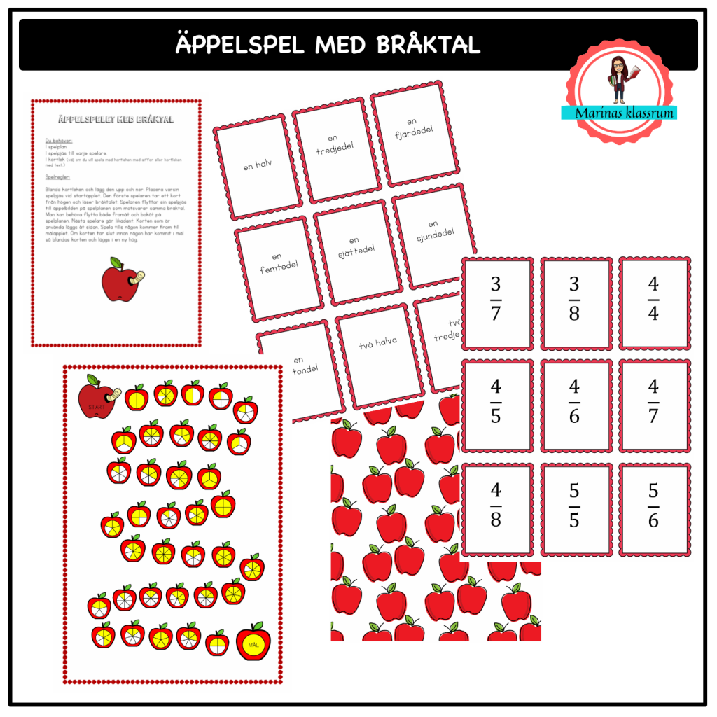 Spel med bråktal och äpplen
