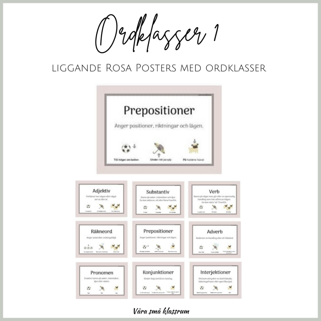 Ordklasser 1 – rosa