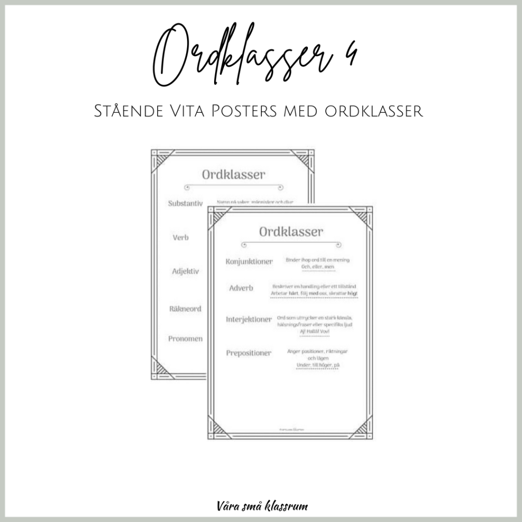 Ordklasser 4 – vita