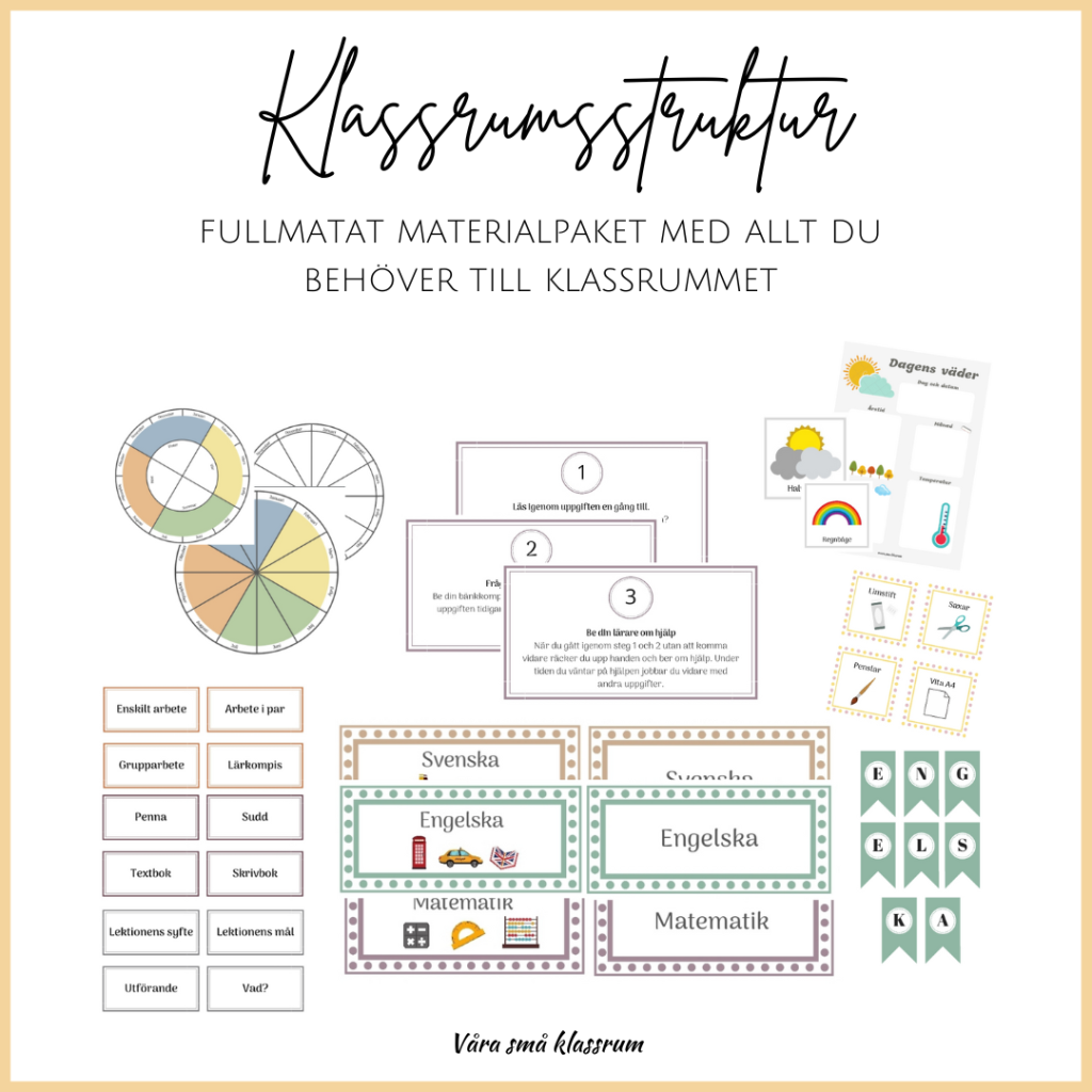 Materialpaket klassrumsstruktur