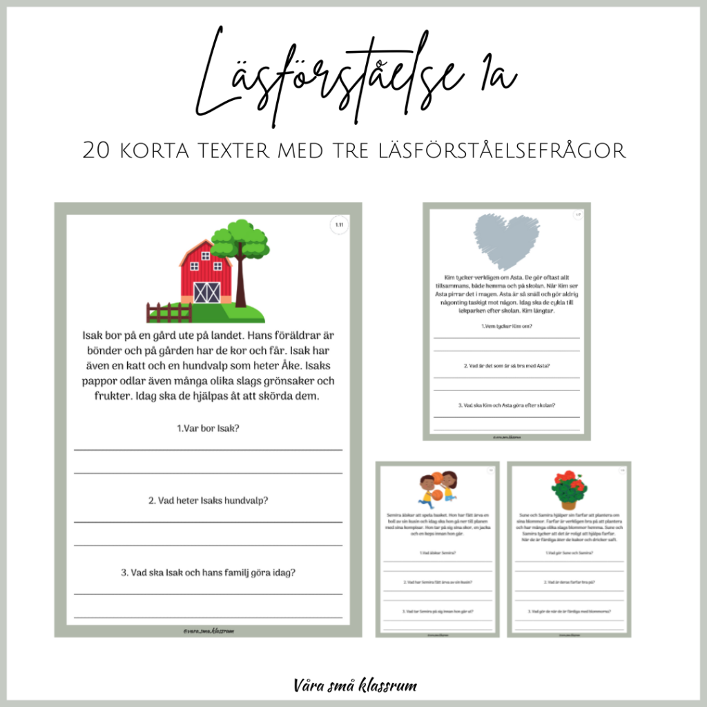Läsförståelse 1a