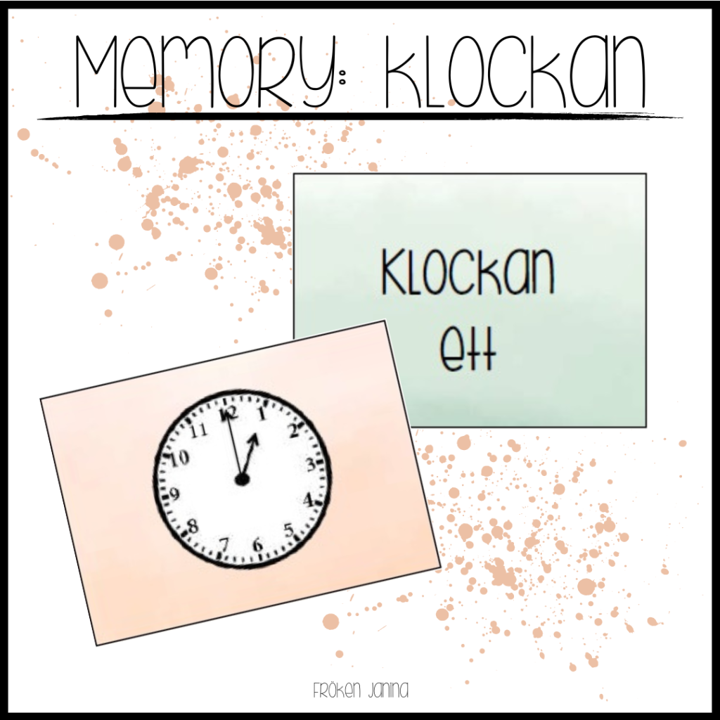 Memory: klockan