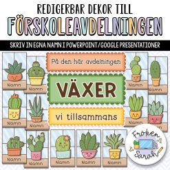 Redigerbar dekor till förskoleavdelningen