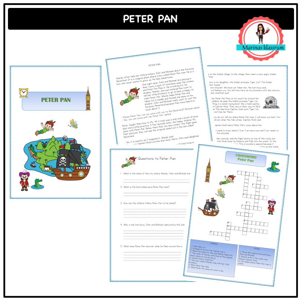 Peter Pan – worksheets to a classic story