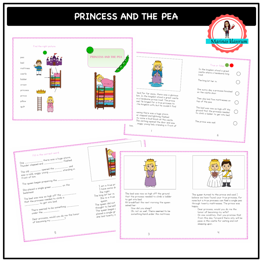 Princess and the pea – story book