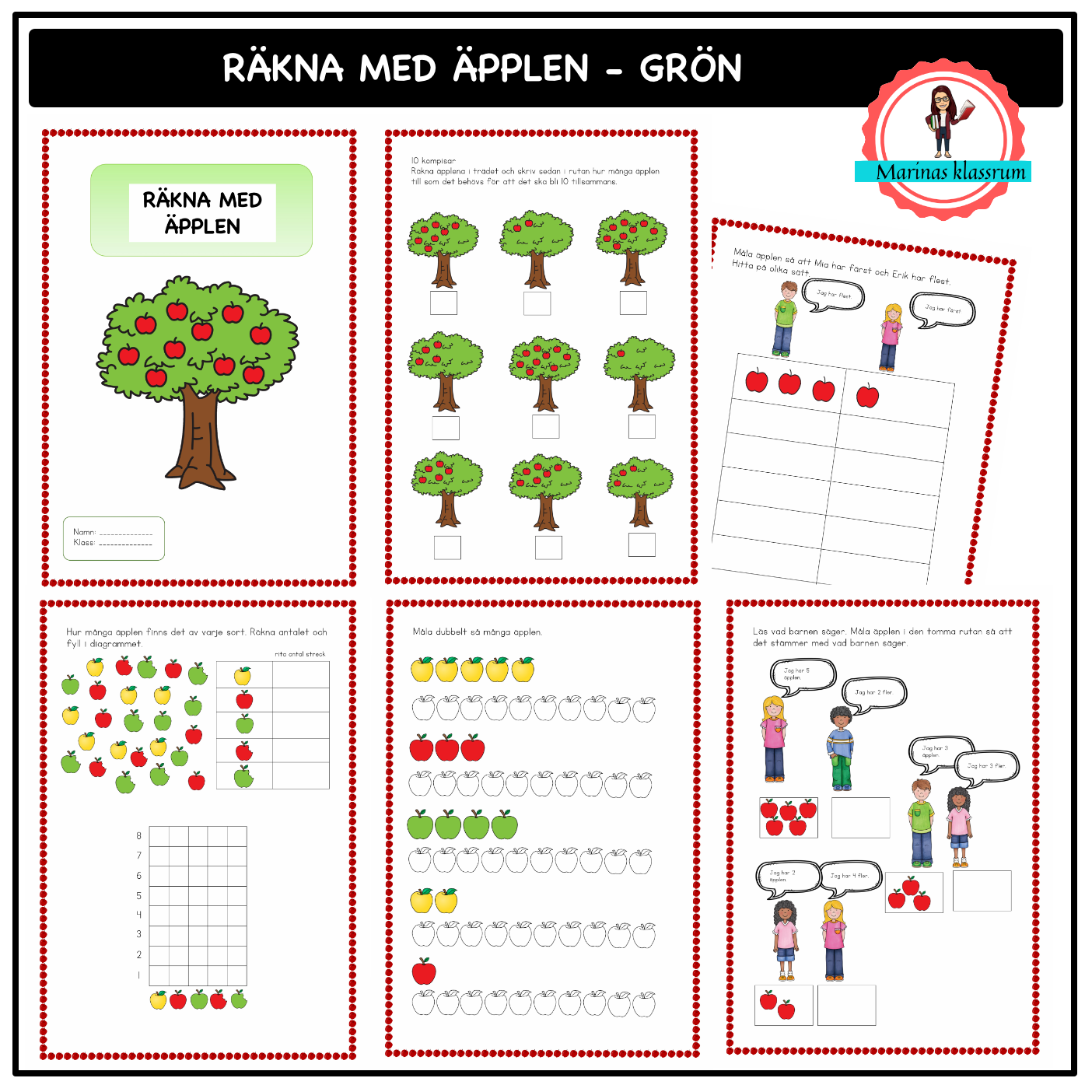 Räkna med äpplen - grön