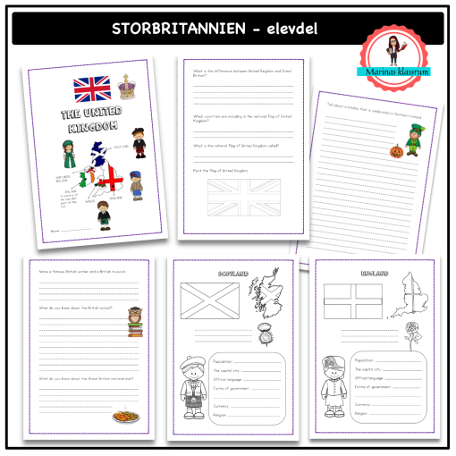 Storbritannien - elevdel till faktatexter engelsk text