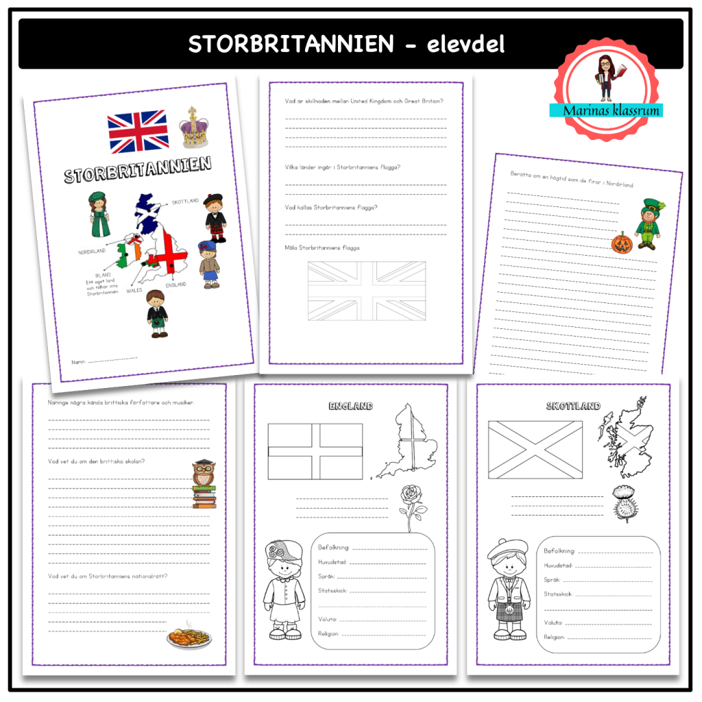 Storbritannien – elevdel till faktatexter svensk text