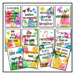Peppande posters sommartema