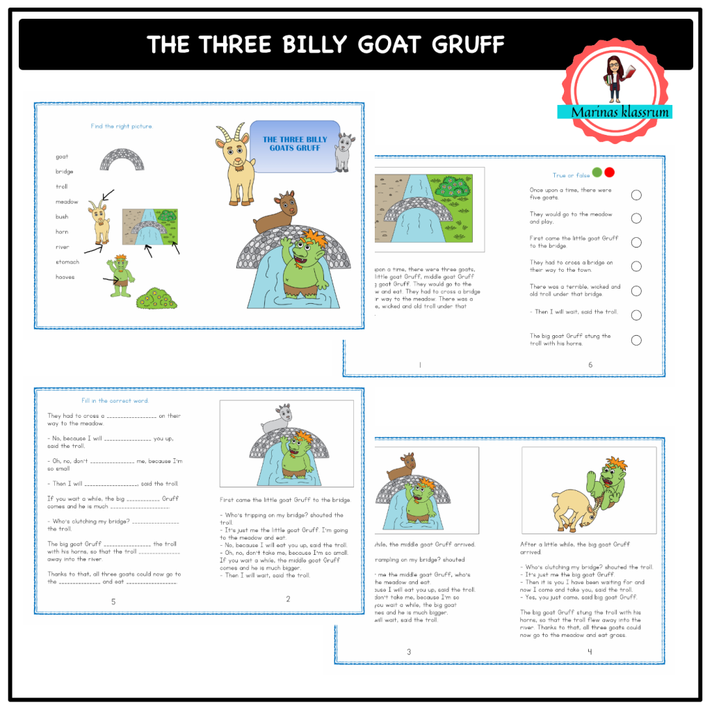 The three Billy Goat Gruff – story book