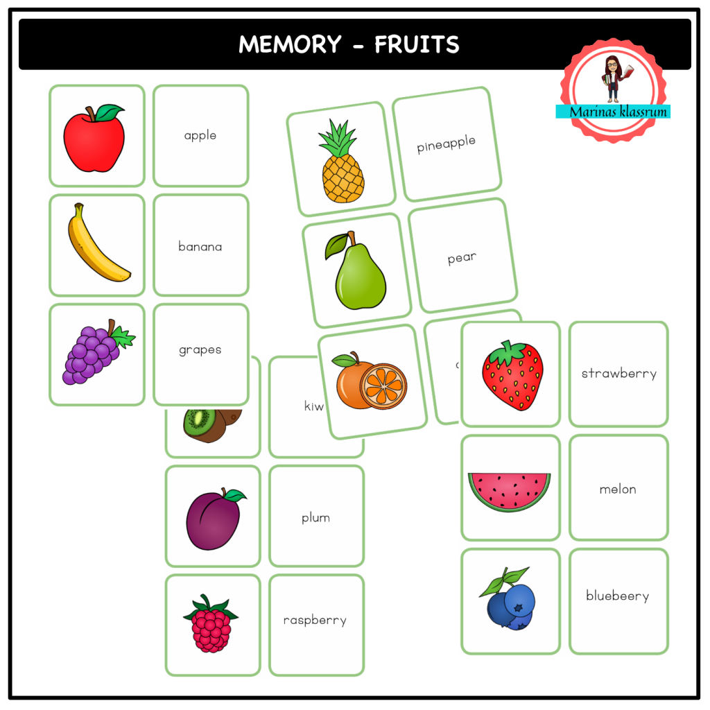 English memory – fruits