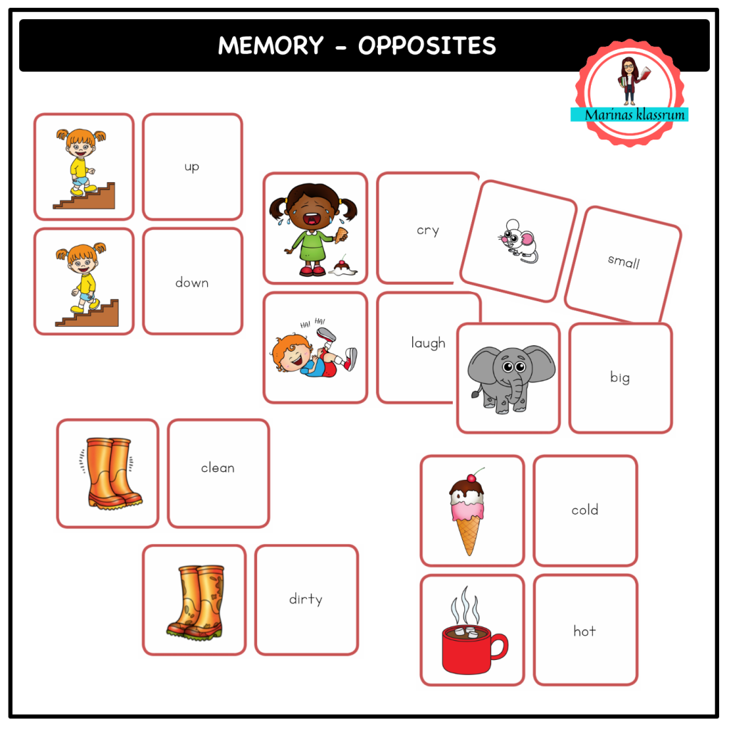 English memory – opposites