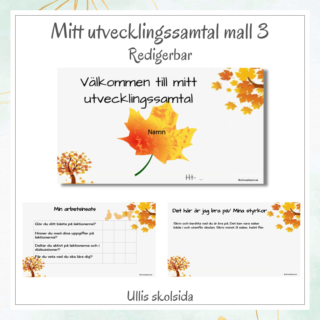 Mitt utvecklingssamtal mall 3 – redigerbar