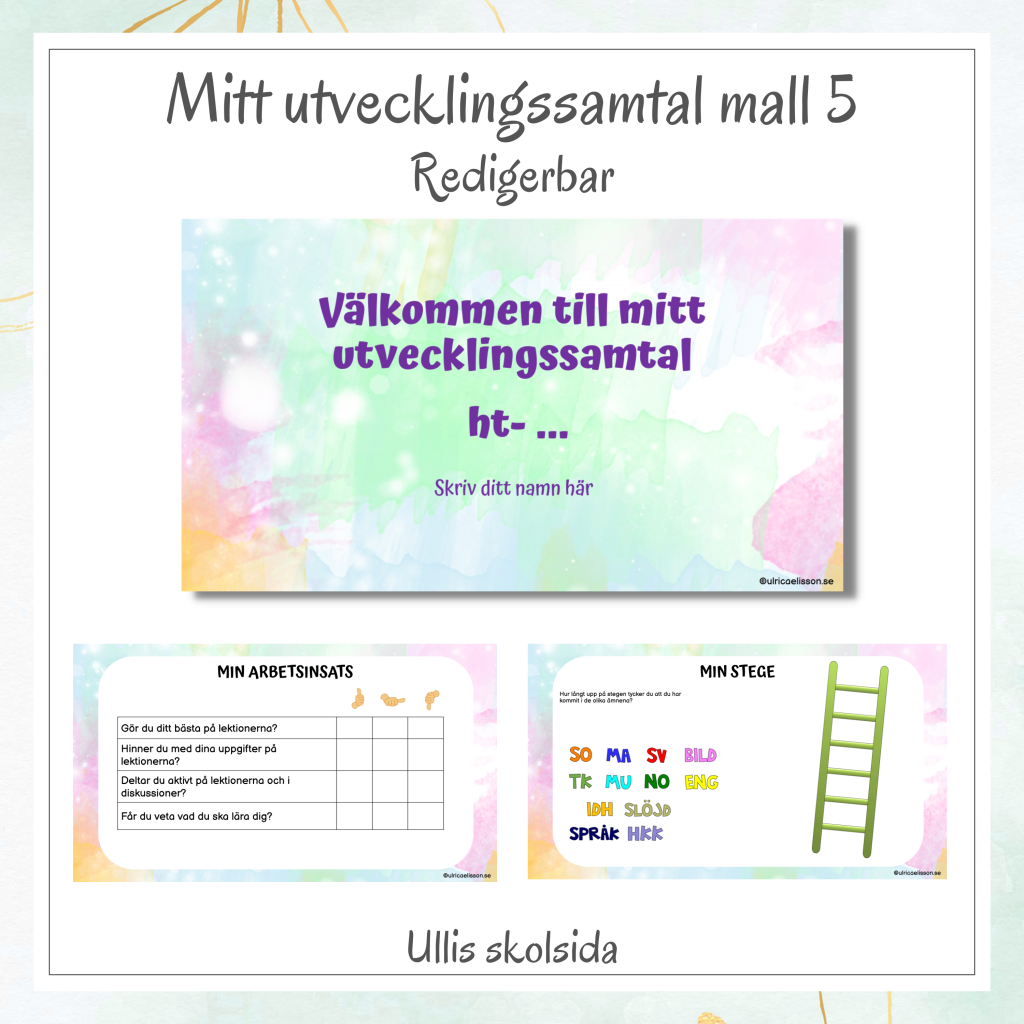 Mitt utvecklingssamtal mall 5 – redigerbar