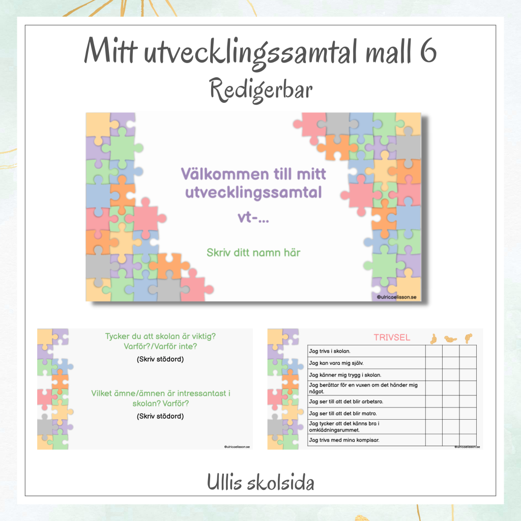 Mitt utvecklingssamtal mall 6 – redigerbar