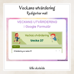 Veckans utvärdering – redigerbar mall - bild 1