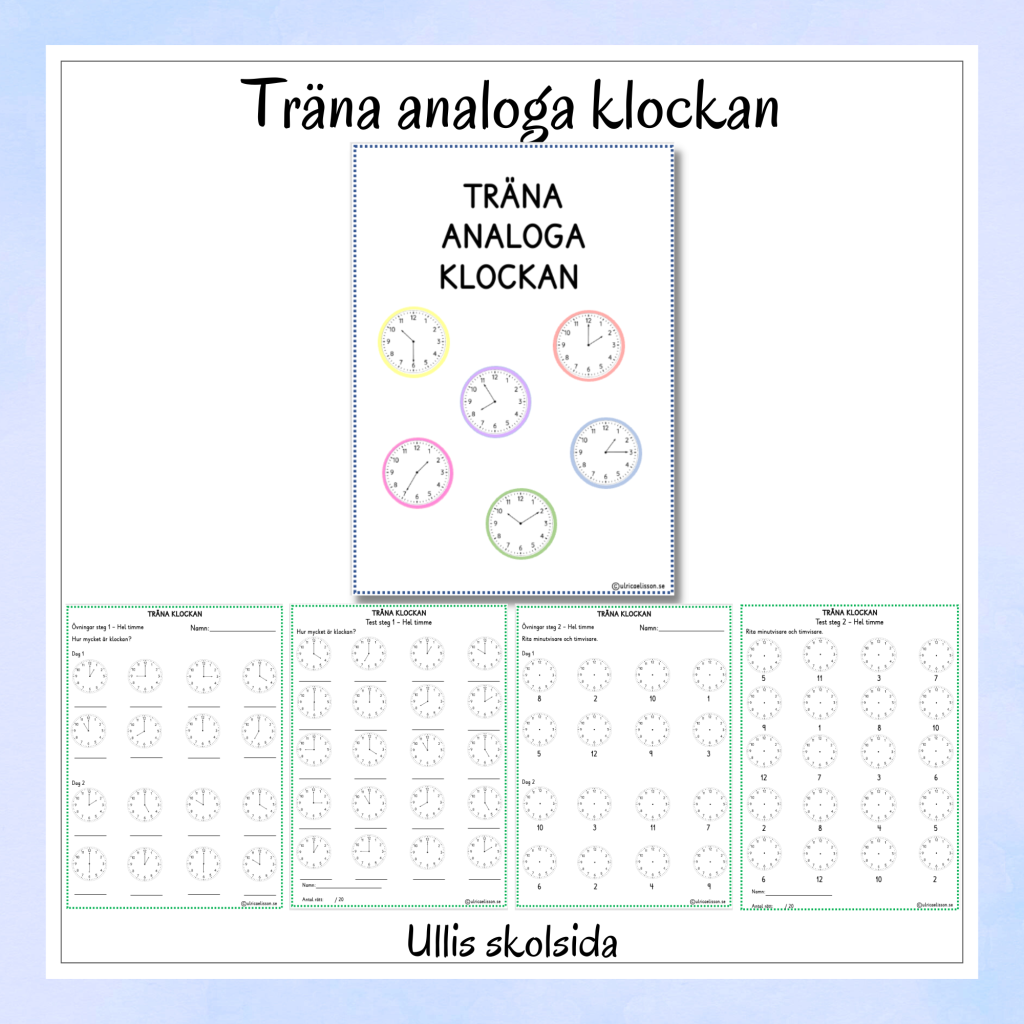 Träna analoga klockan