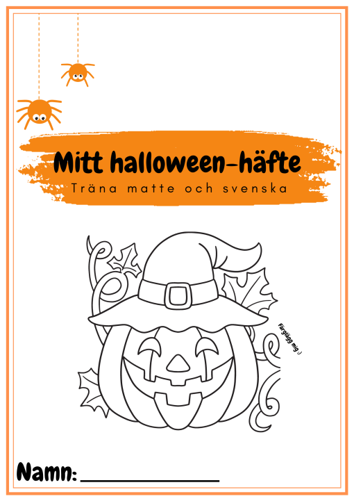 Halloween-häfte (svenska & matte)