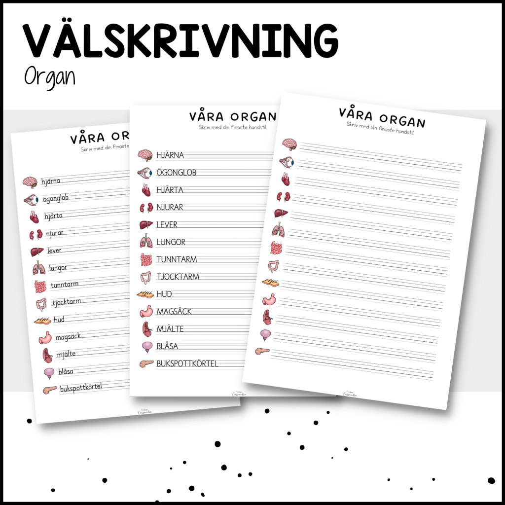 Välskrivning: organ