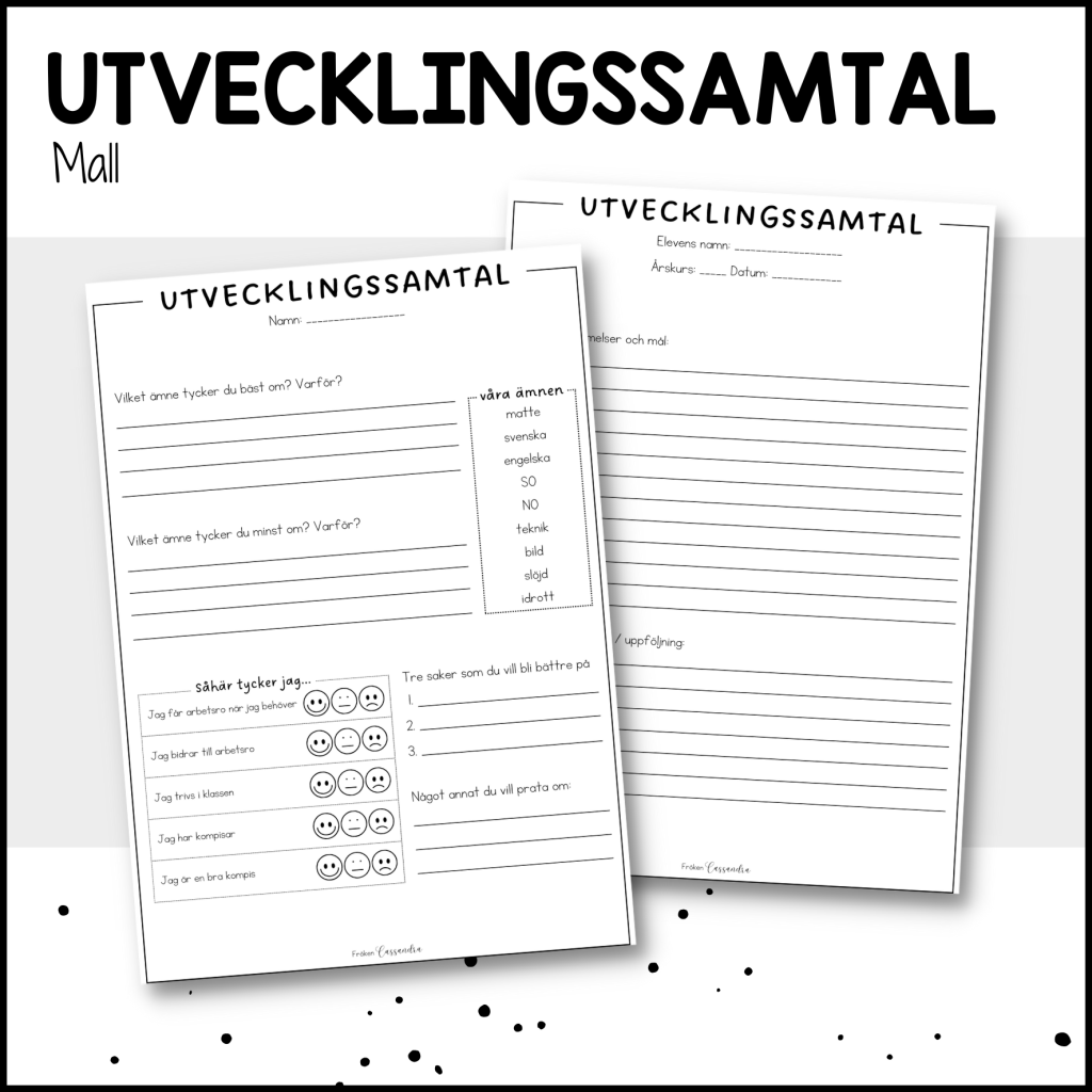 Mall för utvecklingssamtal