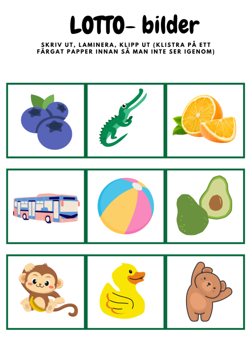 Lässpel- Bingo & Lotto med bokstäverna ABCDE