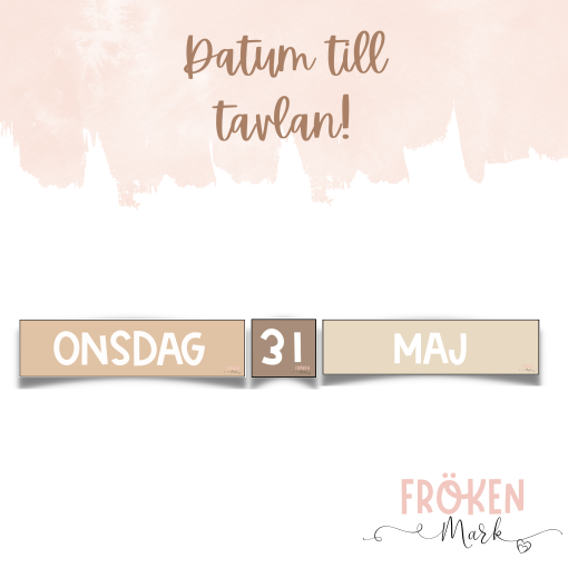 Datum till tavlan (Jordiga toner)