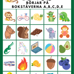 Lässpel- Bingo & Lotto med bokstäverna ABCDE - bild 3