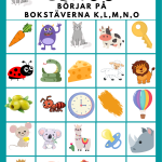 Lässpel- Bingo & Lotto med bokstäverna KLMNO - bild 3
