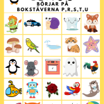 Lässpel- Bingo & Lotto med bokstäverna PRSTU - bild 3