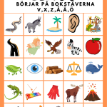 Lässpel- Bingo & Lotto med bokstäverna VXZÅÄÖ - bild 3