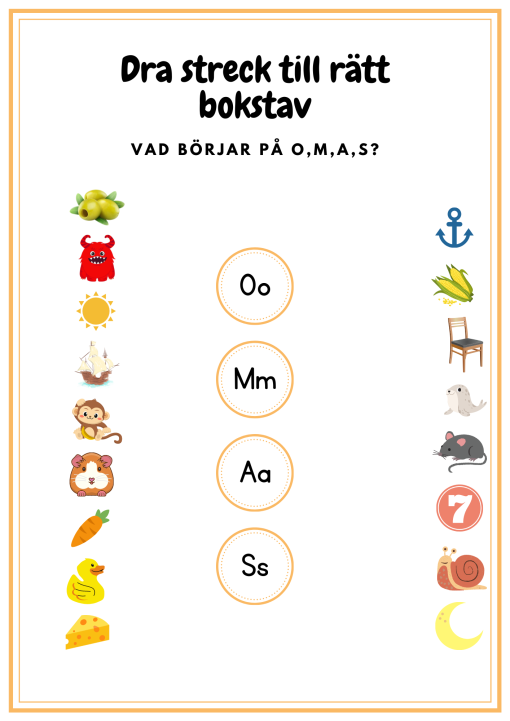 Häfte - träna på bokstäver, läsa, skriva