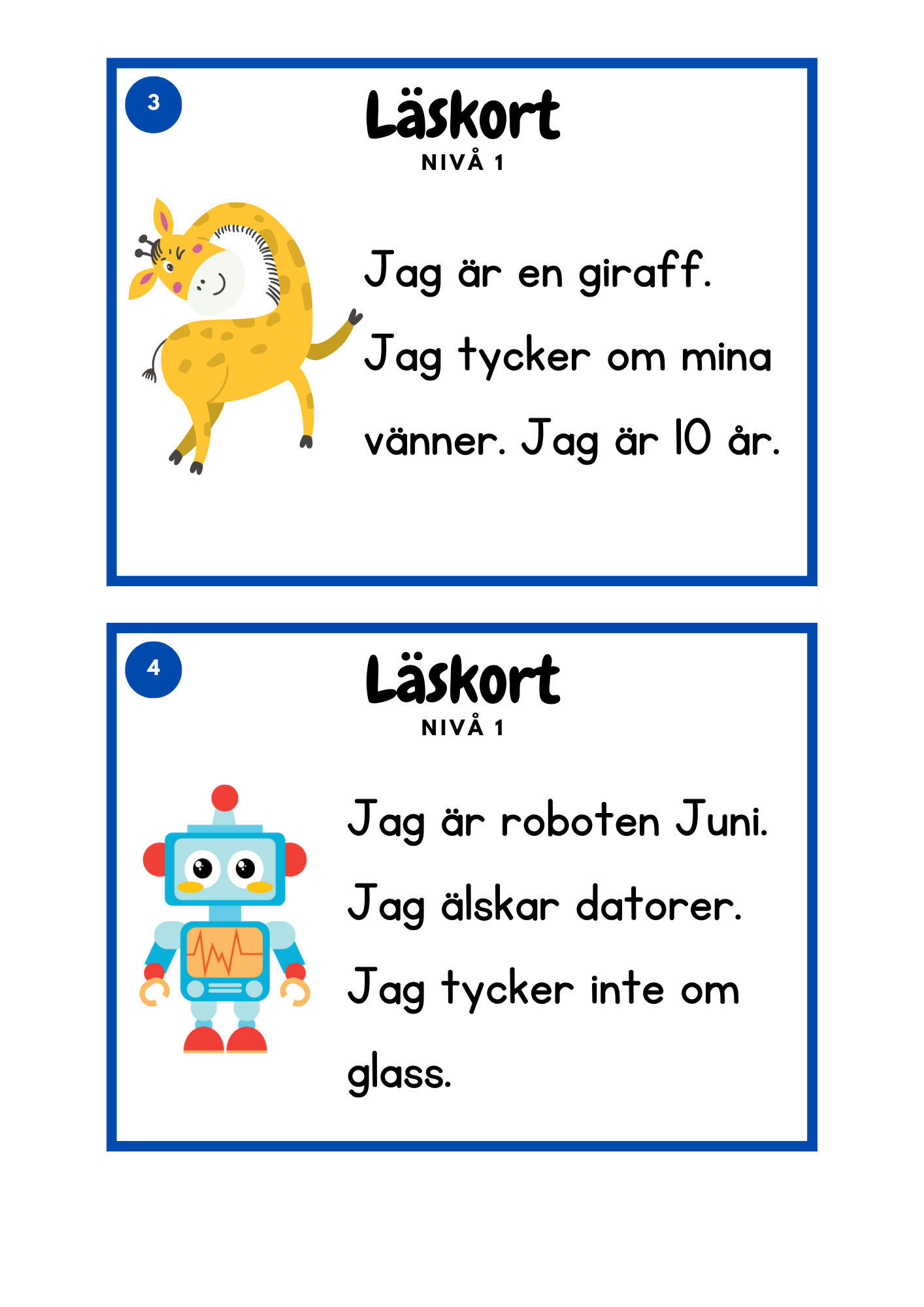 Läskort