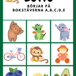 Lässpel- Bingo & Lotto med bokstäverna ABCDE - bild 7