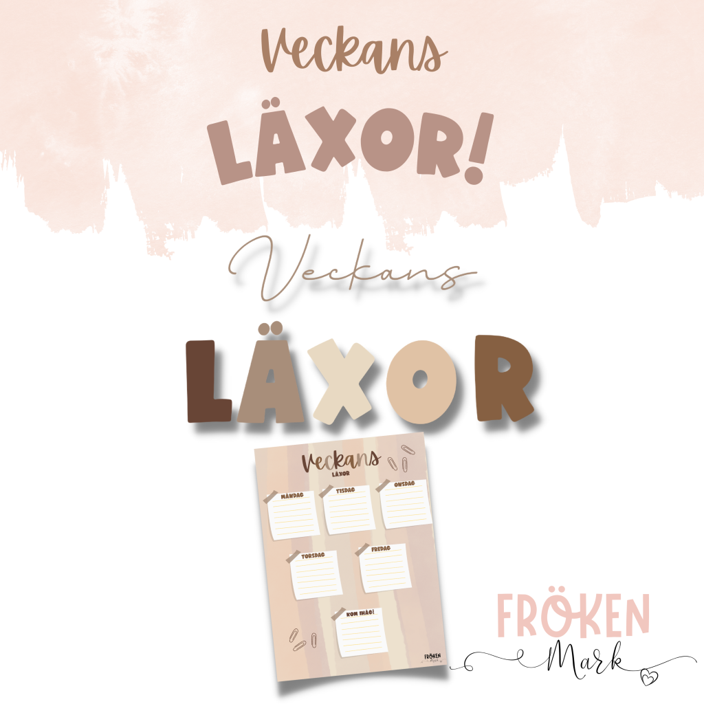 Veckans läxor (Jordiga toner)