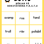 Lässpel- Bingo & Lotto med bokstäverna PRSTU - bild 9