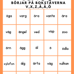 Lässpel- Bingo & Lotto med bokstäverna VXZÅÄÖ - bild 4