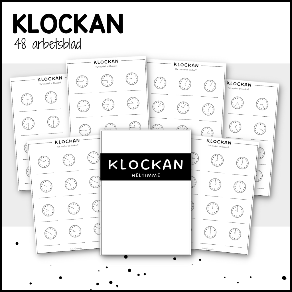 Klockan: skriv analog tid