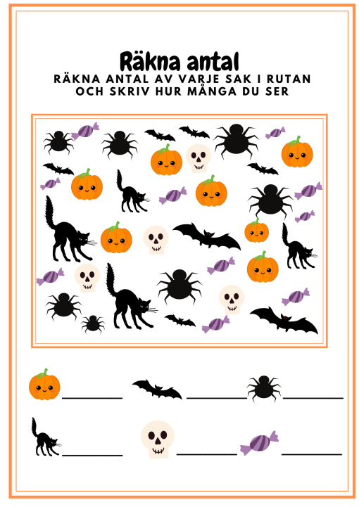 Halloween-häfte (svenska & matte)