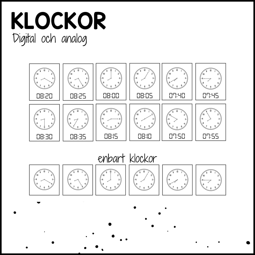 Klockor: till tavlan eller för att öva