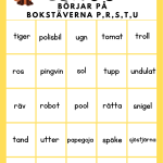 Lässpel- Bingo & Lotto med bokstäverna PRSTU - bild 4