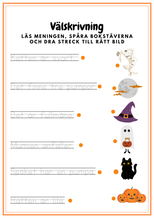 Halloween-häfte (svenska & matte)