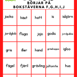 Lässpel- Bingo & Lotto med bokstäverna FGHIJ - bild 4