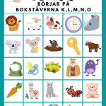 Lässpel- Bingo & Lotto med bokstäverna KLMNO - bild 5